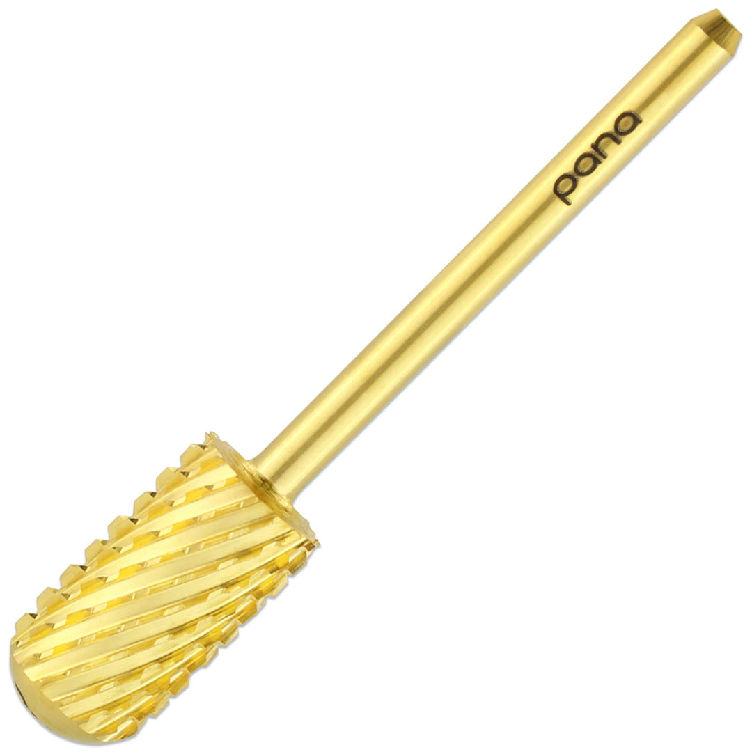 Pana Brand Professional GOLD XXC (Double Extra Coarse)Smooth Round Top Large Dome Top Barrel Carbide Bit 3/32 Shank Size