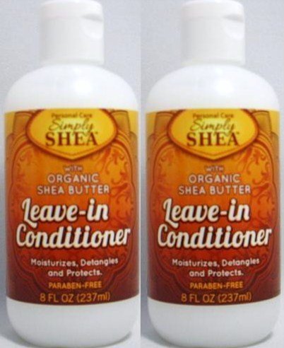 Leave-in Conditioner with Organic Shea Butter (Paraben-free) 8 Oz (2 Pack)