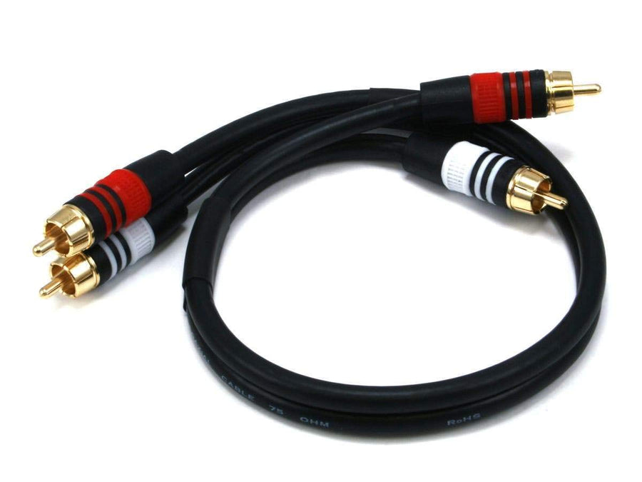 Monoprice 1.5ft Premium 2 RCA Plug/2 RCA Plug M/M 22AWG