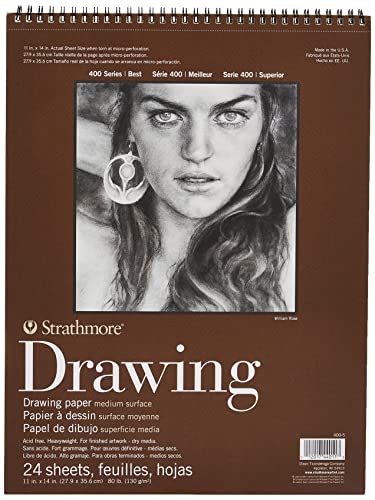 Medium Drawing Spiral Paper Pad 11X14-24 Sheets -400500