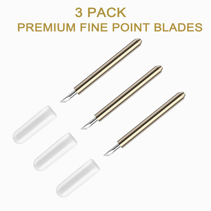 3 Pcs Deep Cut Blades for Maker 3/Maker/Explore 3/Air 2/Air/One, Likart Deep Point Blade Compatible with Black Deep Point Housing-Replacement Blade for Cuts Thicker Materials(60°)