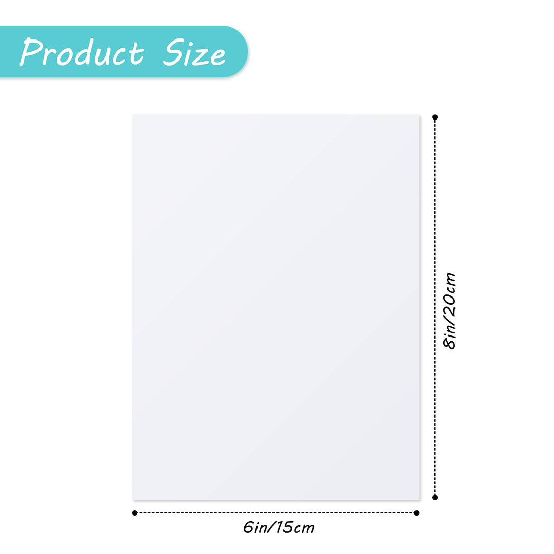 Hotop 8 Pieces Sublimation Metal Photo Blanks Aluminum Photo Sign Blank 6 x 8 Inch Photo Metal Wall Poster Frame Blank for Sublimation Heat Press, White