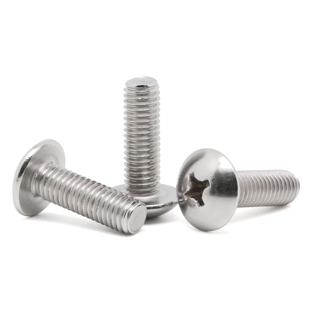 #8-32 x 5/8 Truss Head Machine Screws, 304 Stainless Steel 18-8, Bright Finish, Full Thread, 100 PCS
