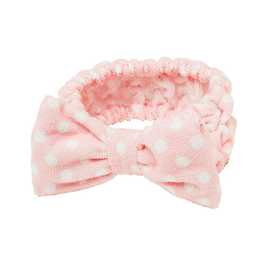 Vintage Cosmetic Dolly Bow Make Up Headband, Pink