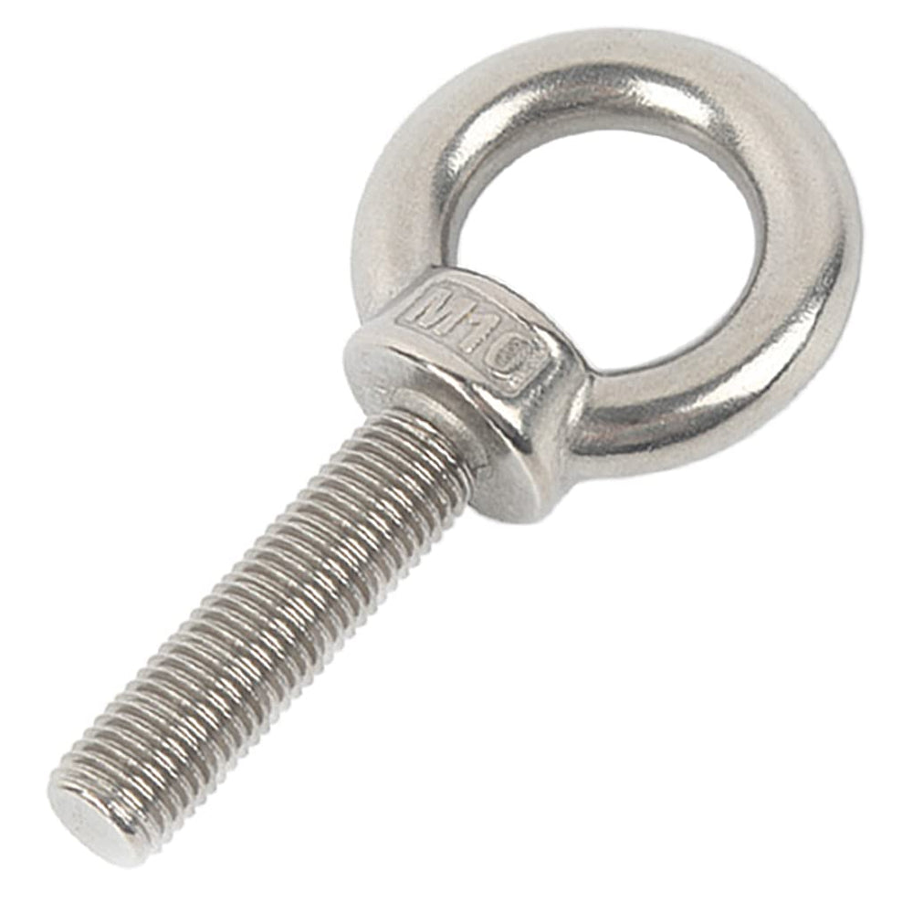 Stainless Steel Eye Bolts, 4 Pack M10 Shoulder Eye Bolt 1.2 Heavy Duty EyeBolts Screws in Eye Hooks with Washer and Nuts for Lifting Ring Eyebolt Thread Length 30mm