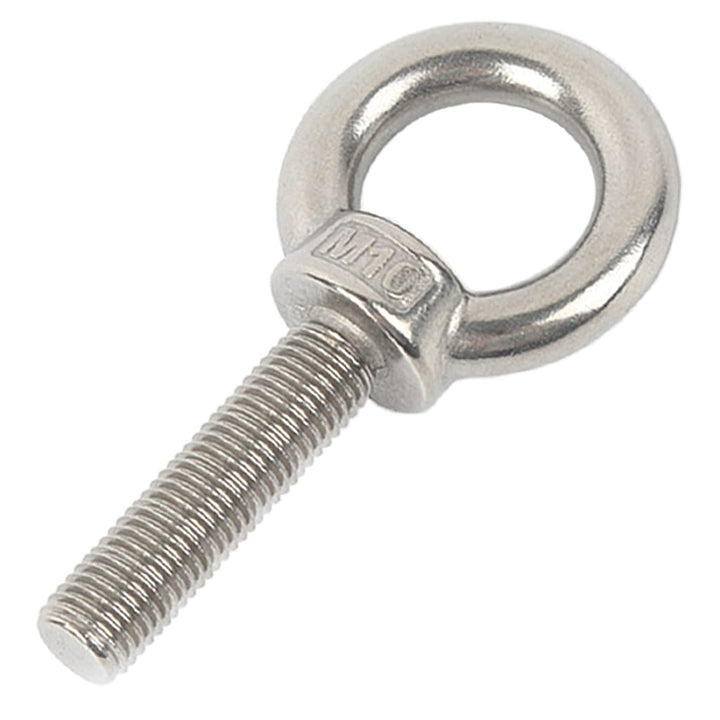 Stainless Steel Eye Bolts, 4 Pack M10 Shoulder Eye Bolt 1.2 Heavy Duty EyeBolts Screws in Eye Hooks with Washer and Nuts for Lifting Ring Eyebolt Thread Length 30mm