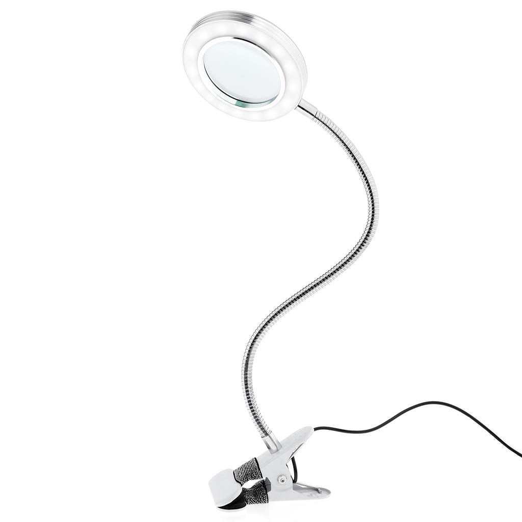 Magnifying Lamp, Tattoo Light Desk Lamp, LED Book Light with Clip, USB Bed Lamp for Reading, Tattoo, Make Up, Manicure