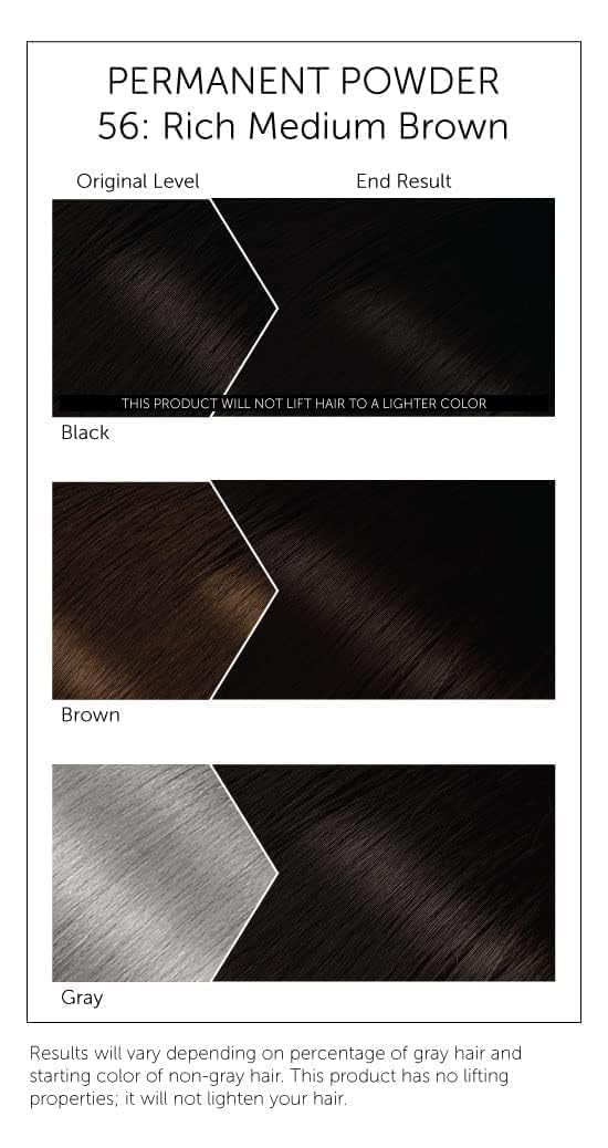 Hair Color Powder #56 Rich Medium Brown - 1 pc,(Hoyu)