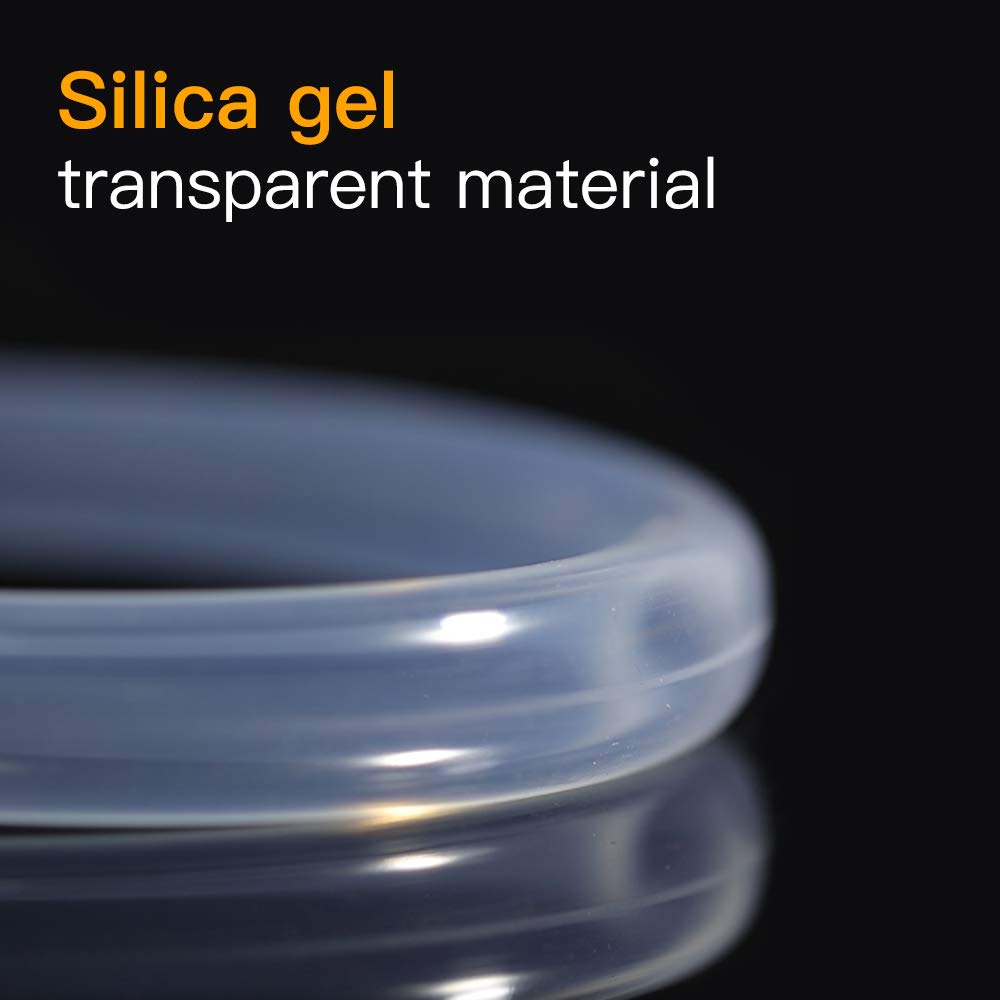 Silicone Tubing 3/64(1mm) ID x 5/64(2mm) OD 33ft(10m) Silicone Rubber Tube Air Hose Pipe for Pump Transfer Clear