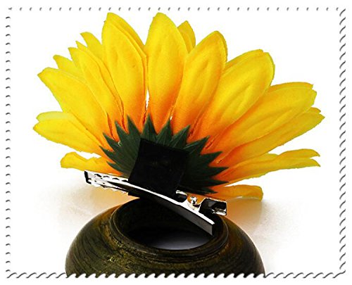 erioctry 6PCS Beautiful Sunflower Hair Alligator Clips 