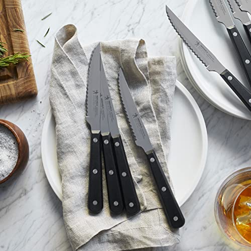 Razor-Sharp Steak Knife Set of 8, German Engineered Informed by 100+ Years of Mastery,Black