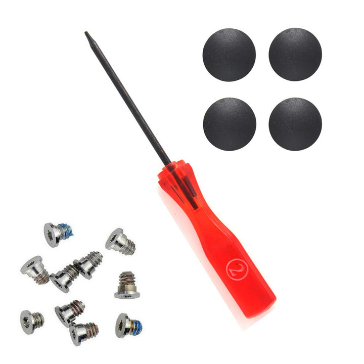 4 Pack Rubber Case Feet+Set of 10pcs Repair Replacement Screw+1pcs 5 Point Pentalobe Screwdriver Compatible for MacBook Pro Retina A1425 A1502 A1398 13 15 Bottom Case