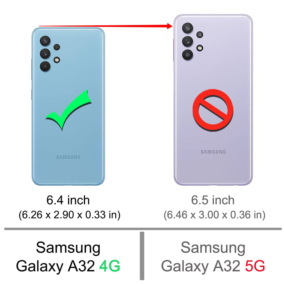 Osophter for Galaxy A32 4G Case with 2pcs Screen Protec