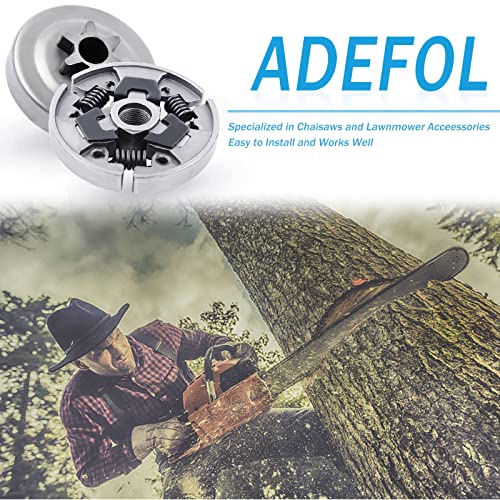 Chainsaw 7pcs Kit Sprocket Clutch Drum 3/8 for Stihl 017 018 021 023 MS170 MS180 MS210 MS230 MS250 Replacement Parts with Needle Bearing Washer E-Clip Worm Gear for 1123 640 2003, 1123 640 2073