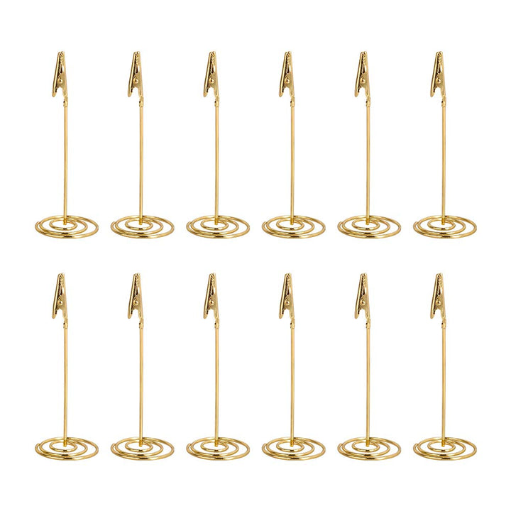 12pcs Place Card Holder Memo Holder Clip Photo Holder Table Number Holder