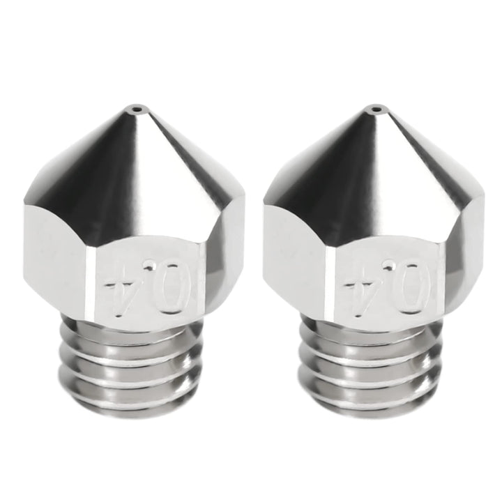 Haldis 3D MK8 Plated Copper Nozzle, 2 Pack 0.4mm Premium Wear Resistant Nozzles for Creality CR-10 Ender 3 pro Ender 5.