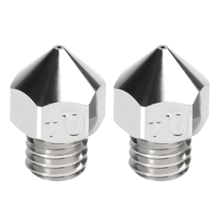Haldis 3D MK8 Plated Copper Nozzle, 2 Pack 0.4mm Premium Wear Resistant Nozzles for Creality CR-10 Ender 3 pro Ender 5.