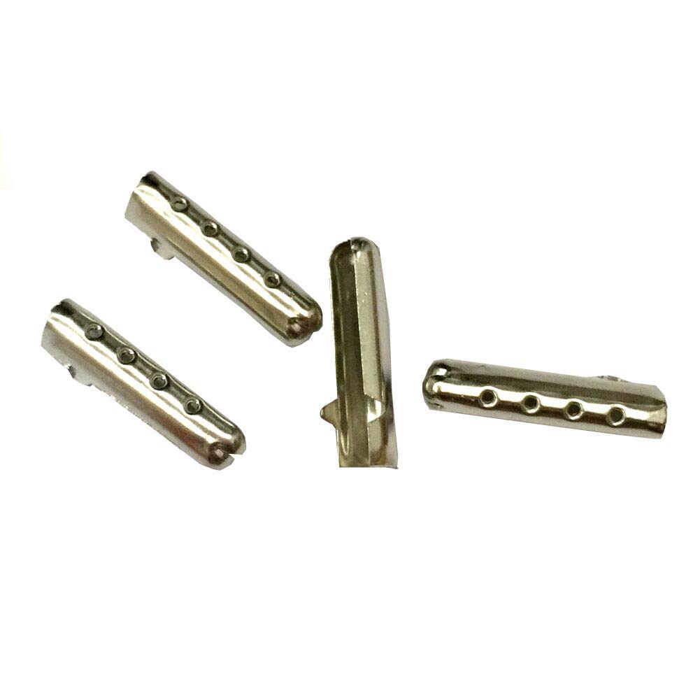 12/24/36/48 PCS Metal Aglets DIY Shoelaces Repair Shoe Lace Tips Replacement End (48PCS, Mixed(12PCS Each))