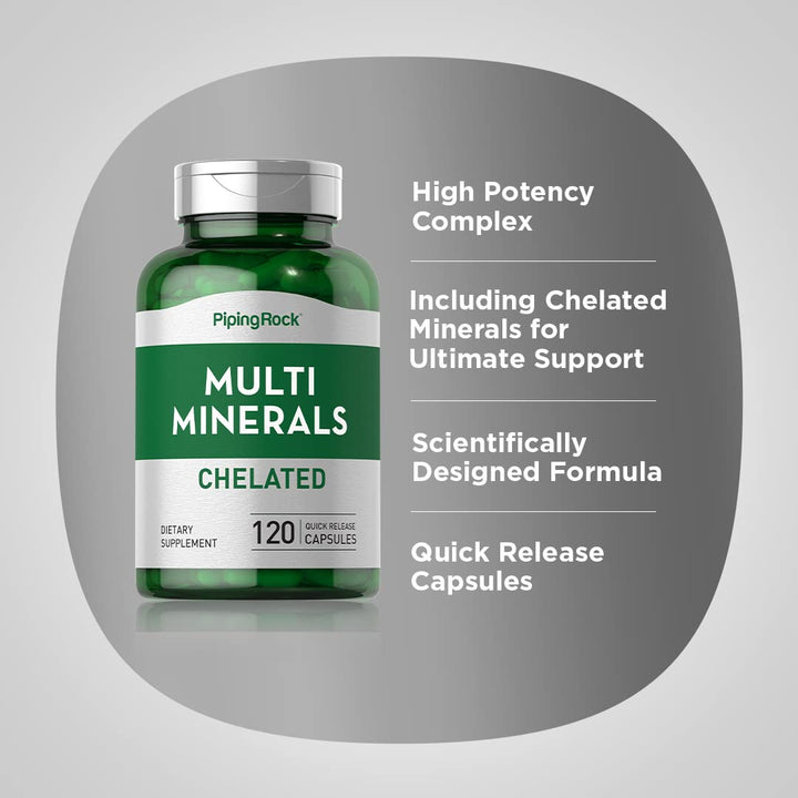 Piping Rock Mega Multi Mineral Chelated Supplement | 12