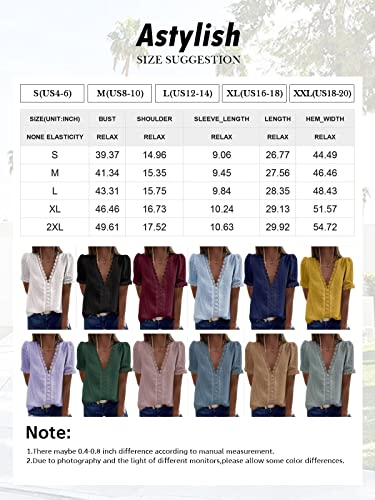 Womens Cute Tops Summer Chiffon Blouse Short Sleeve Pom Pom Jacquard Shirt Sky Blue XX-Large