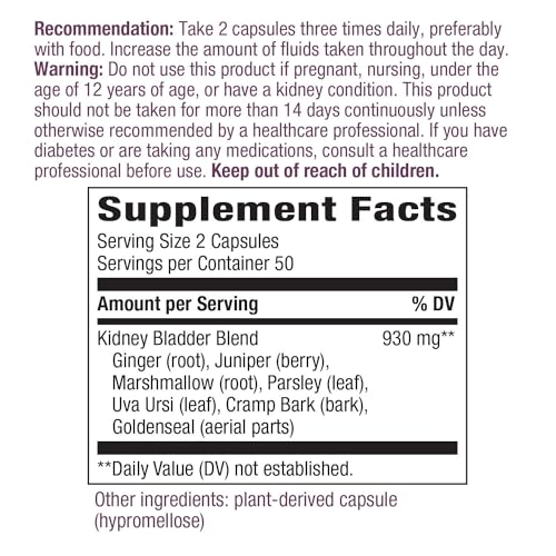 Nature&#39;s Way Kidney Bladder, 465 mg per capsule