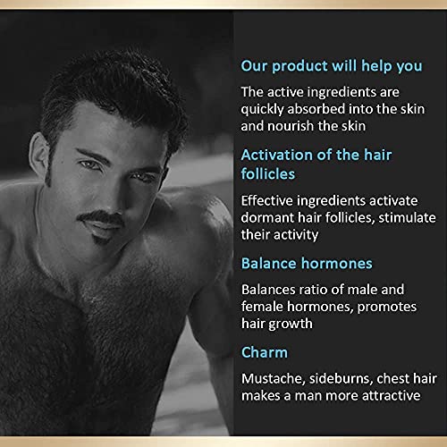 Aichun Beauty Beard Oil Mustache Hair Growth Pure Natural Nutrients Skin Cleansing Vitamins Grapefruit Seed Oil Ginger Andrea Hair Growth 30Ml