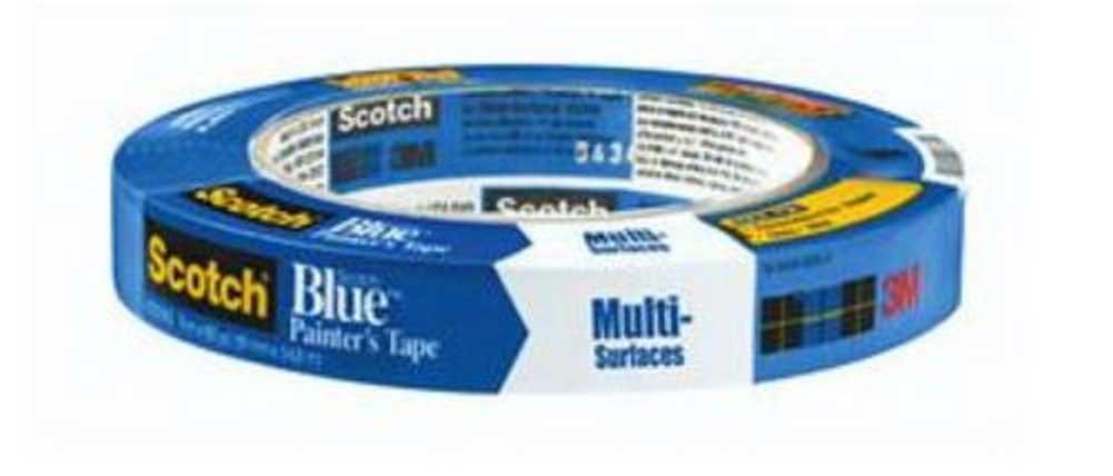Scotch-Blue 2090 Safe-Release Crepe Paper Multi-Surfaces Painters Masking Tape, 27 lbs/in Tensile Strength, 60 yds Length x 3/4 Width, Blue