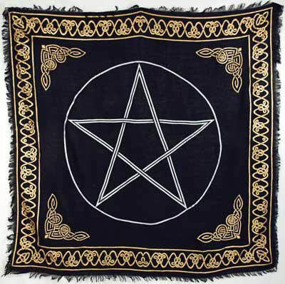 Altar Cloth Pentagram Witchcraft Alter Tarot Spread Wiccan Square Spiritual 36 by 36 Sacred