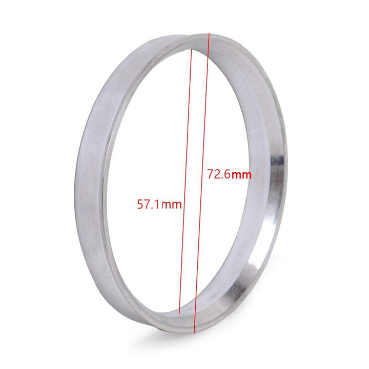 4pcs Wheel Hub Centric Rings 72.6 72.56 to 57.1 OD=72.6mm ID=57.1mm Aluminium Alloy Wheel Hubrings 57.1 to 72.6