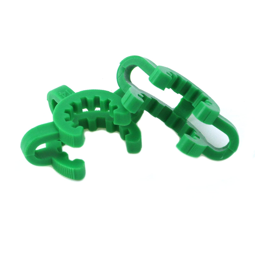 10pcs Green Downstem Clips 14mm for Glass Standard Conical Interface Clip Ground Glass Joint Accessory
