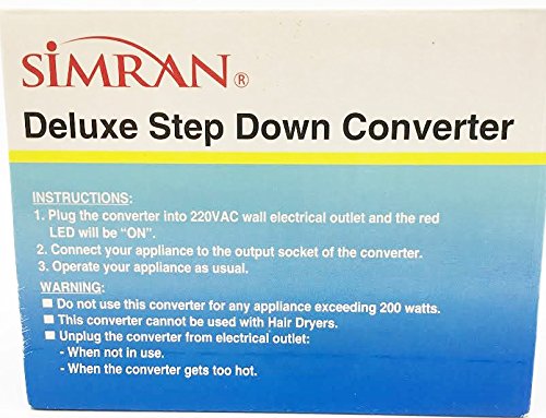 Simran SMF-200 Deluxe 200 Watts Step Down Voltage Conve