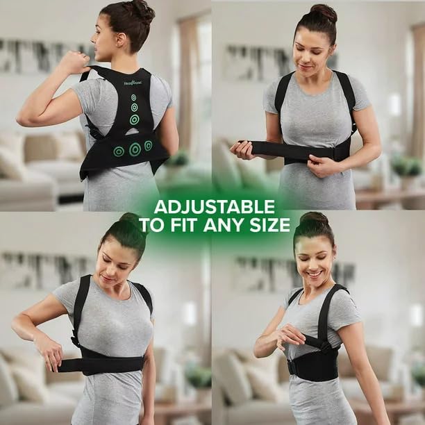 Arrow Posture - Fully Adjustable Posture Support &amp; Posture Corrector for Upper Body - Helps Correct Slouching, Text Neck and Hunching Over (L/XL)