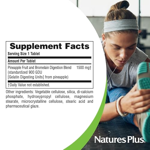 Natures Plus Ultra Bromelain - 60 Tablets - 1500 mg of 
