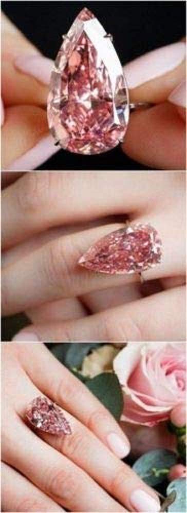 Womens Fashion 925 Silver Pear Cut Ring Eternity Pink Sapphire Waterdrop Jewelry Engagement Wedding Band Ring for Women Size 6-10 (Size 7)