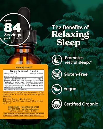 Relaxing Sleep Herbal Formula With Valerian Liquid Extract - 2 Oz