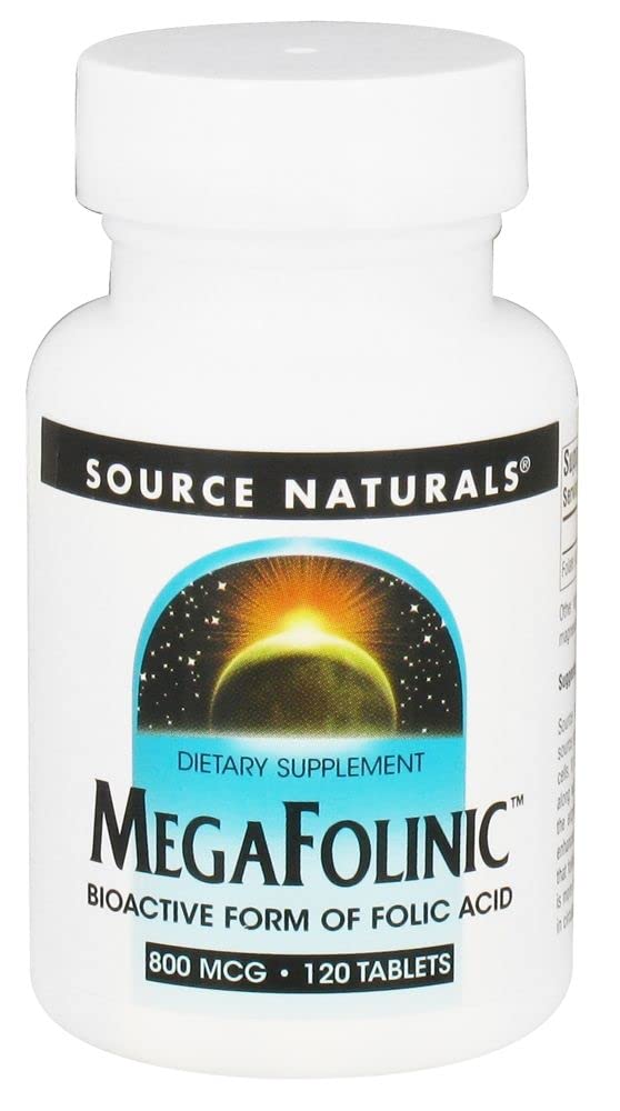 Source Naturals MegaFolinic 800mcg Bioactive Folic Acid