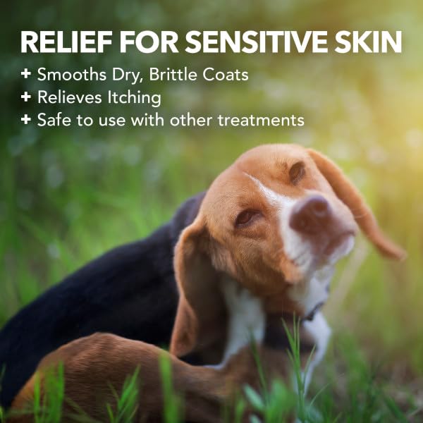 Vet&#39;s Best Hypo-Allergenic Shampoo for Dogs | Dog Shampoo for Sensitive Skin | Relieves Discomfort from Dry, Itchy Skin | Cleans, Moisturizes, and Conditions Skin and Coat , 16 oz
