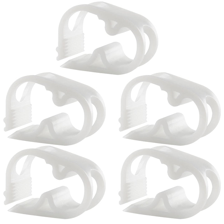 1/4 - 1/2 Plastic Tubing Clamps Adjustable Tube Clamp, Laboratory Pinch Valve Flow Control Hose Clamp - Pack of 5 White