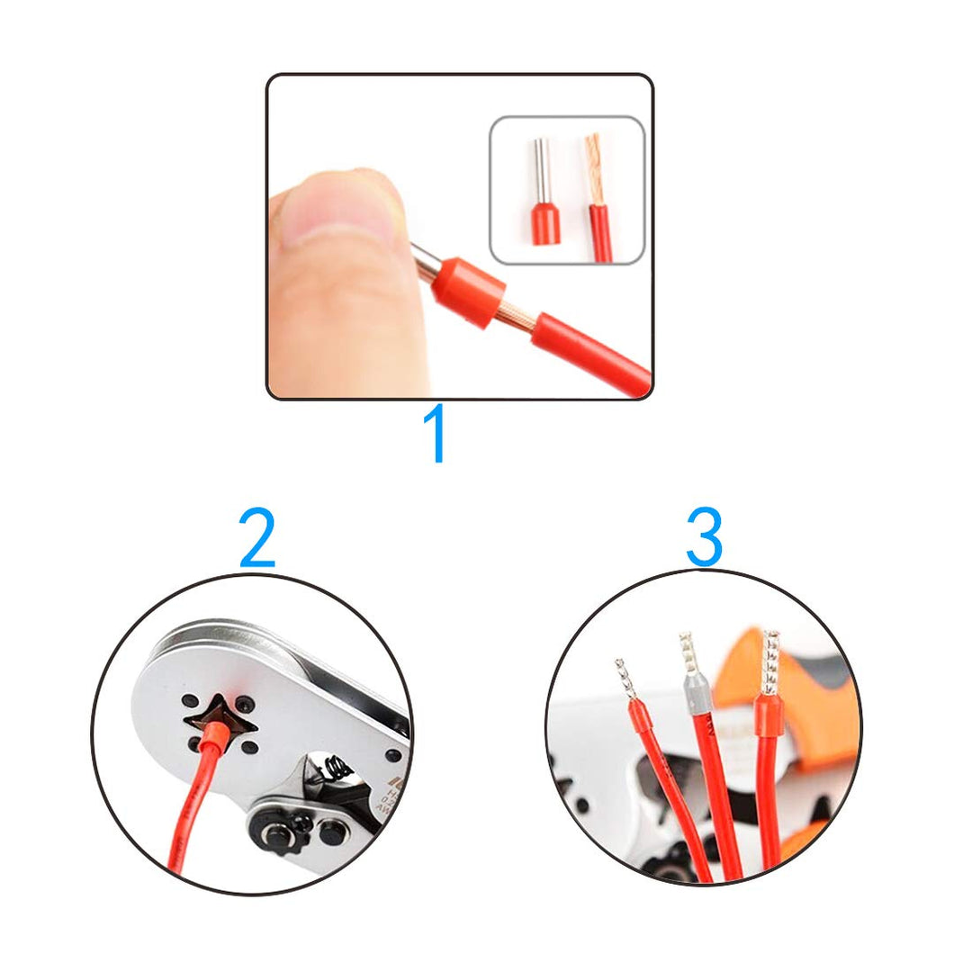 70PCS 4 Gauge Ferrule Connectors - Insulated End Terminals for Car Amplifier Power-Cable Terminals Clean Install and Better Connection (Black+Red)