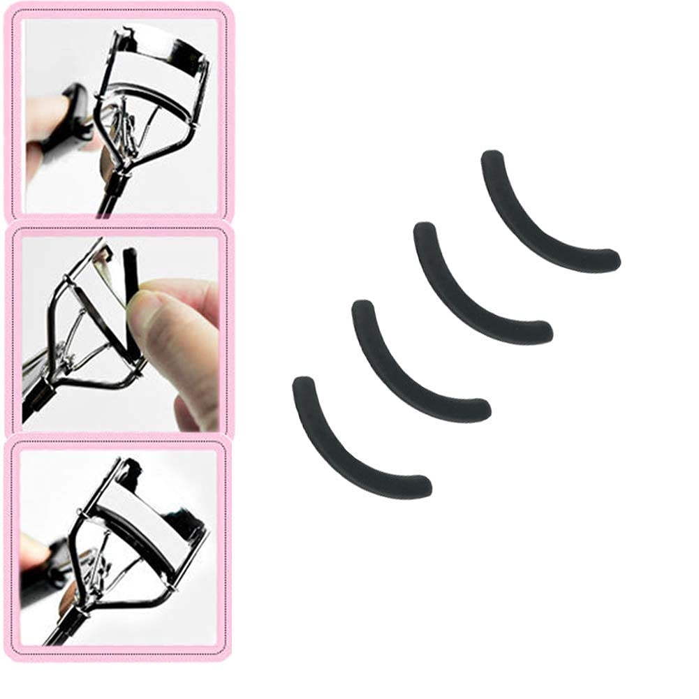 20pcs Universal Soft Silicone Eyelash Curler Replacement Pads Refill Pads for Eyelash Curler - Black, BK-10533