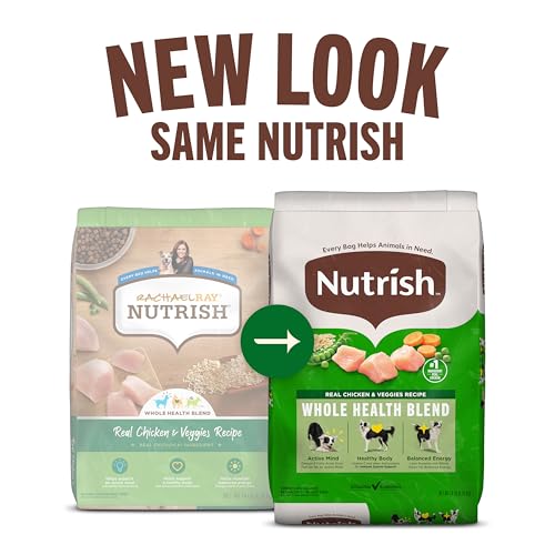 Real Chicken & Veggies Recipe Whole Health Blend Dry Dog Food, 28 lb. Bag, Packaging May Vary (Rachael Ray)