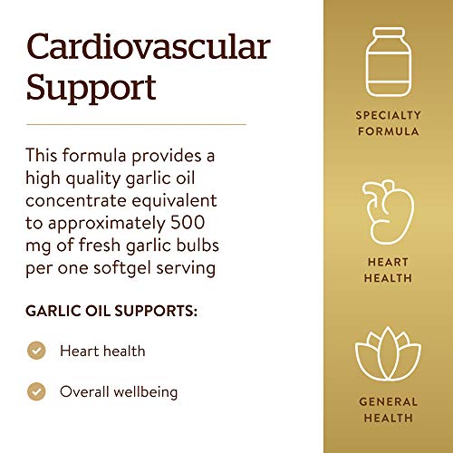 Solgar Garlic Oil Perles, 250 Softgels - Natural Cardio