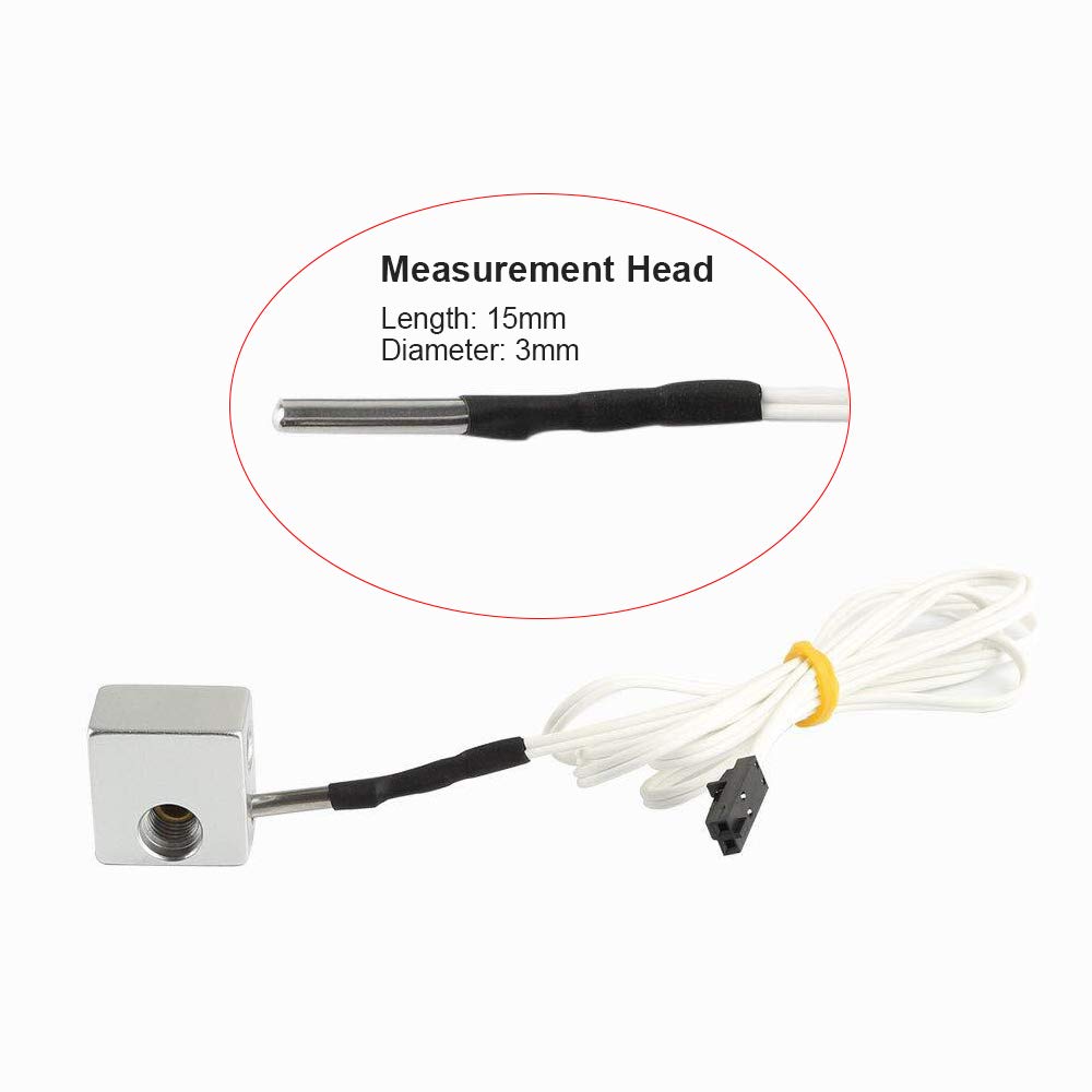 Prus i3 MK3 Upgrade Hotend Parts HT-NTC100K Thermistor Sensor High Temperature +250 Degrees 2 Pins for 3D Printer MK3 Extruder Heater Block 3Pcs