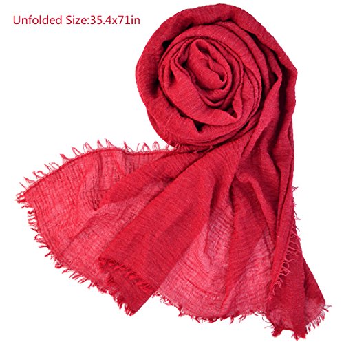 3 Pcs Women Soft Cotton Hemp Scarf Shawl Long Scarves, Travel Sunscreen