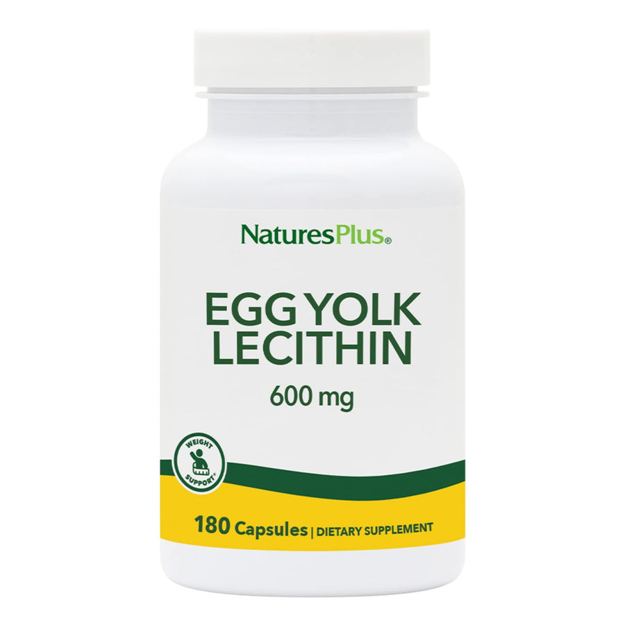 NaturesPlus Egg Yolk Lecithin - 600 mg, 180 Capsules - 