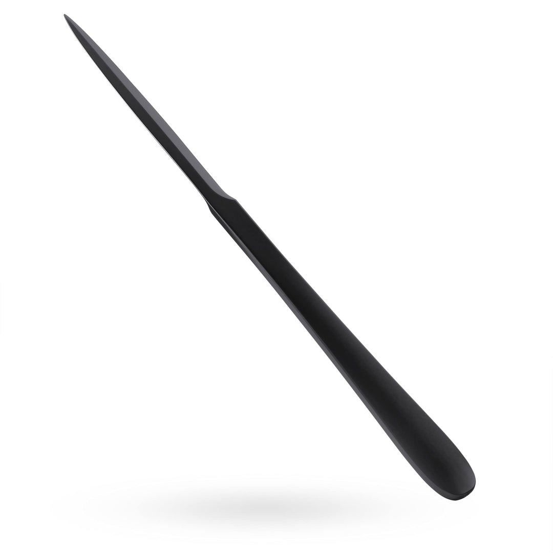 9 Black Metal Letter Opener with Minimalist Design, Safe Double Edge Blades, Anti-Fingerprint Long Handle, Mail Opener Paper Knife Tool Envelope Opener