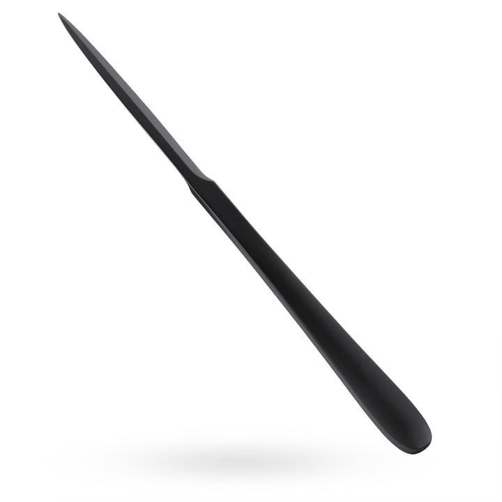 9 Black Metal Letter Opener with Minimalist Design, Safe Double Edge Blades, Anti-Fingerprint Long Handle, Mail Opener Paper Knife Tool Envelope Opener
