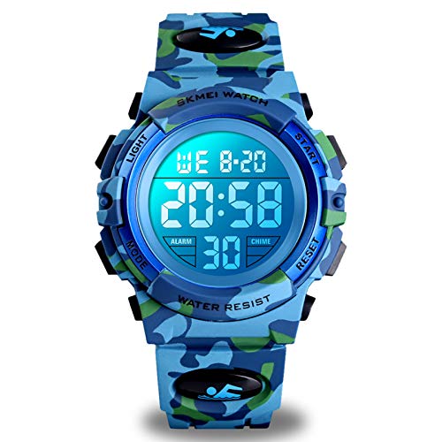 Boys Watches Ages 4-15, Kids Camouflage Digital Sports Waterproof Outdoor Analog Electronic Watches with Alarm Stopwatch, Children Birthday Presents Gifts Toys for Age 4-12 Year Old Boys Girls