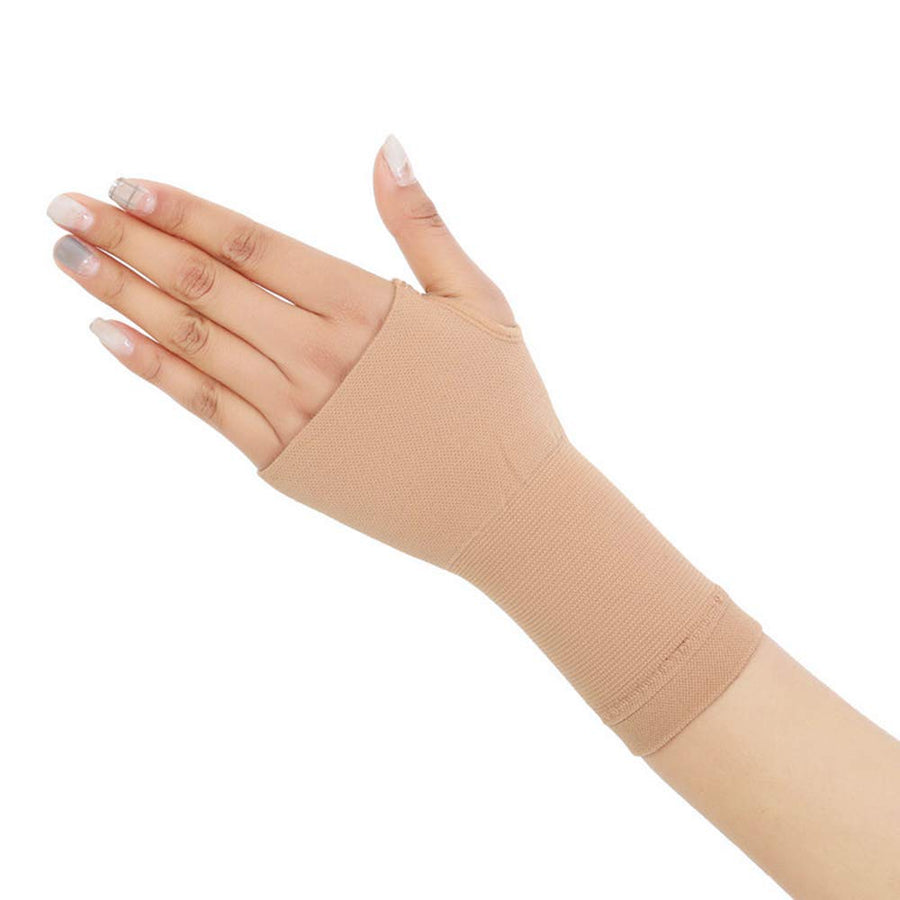 1 Pair Black/Skin Thin Hand Braces Wrist Support Compression Sleeve for Carpal Tunnel Men Women (M, Skin)