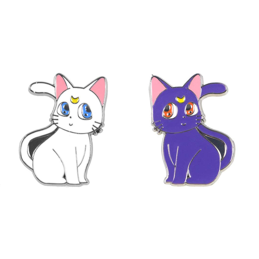 Sailor Guardian Cat Characters Luna/Artemis Enamel Metal Pin for Cosplay Costume Shirts Jackets Sweaters Jeans Hats Backpacks Schoolbags Packs Bags Shoes (Standing Cats 2Pcs)